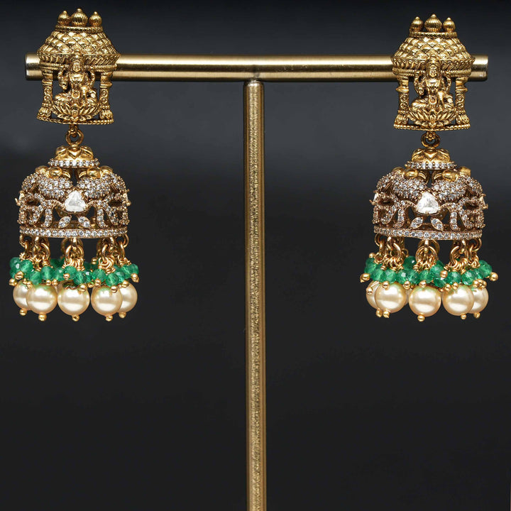 CZ Jhumka Earrings