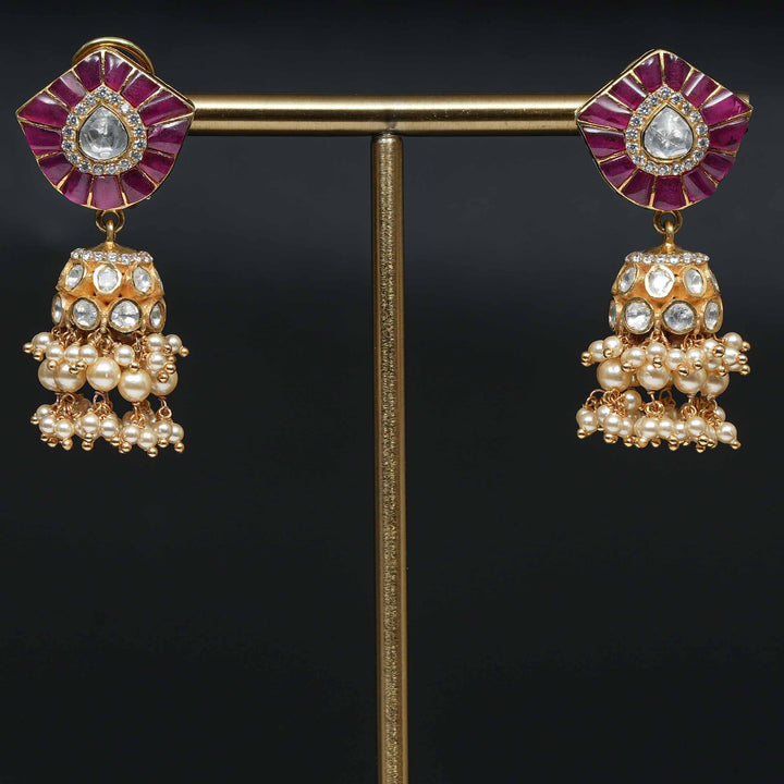 Moissanite Jhumka Earrings