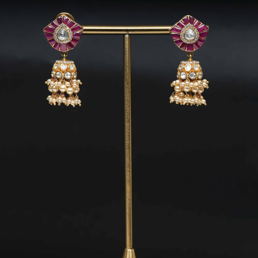 Moissanite Jhumka Earrings