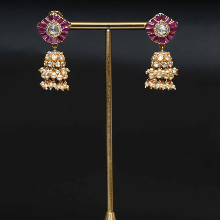 Moissanite Jhumka Earrings