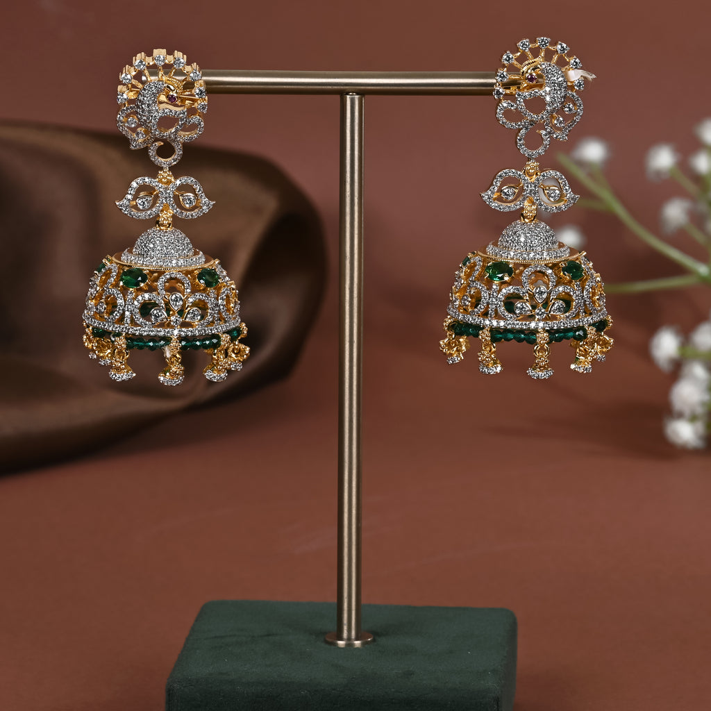 Silver CZ Jhumka