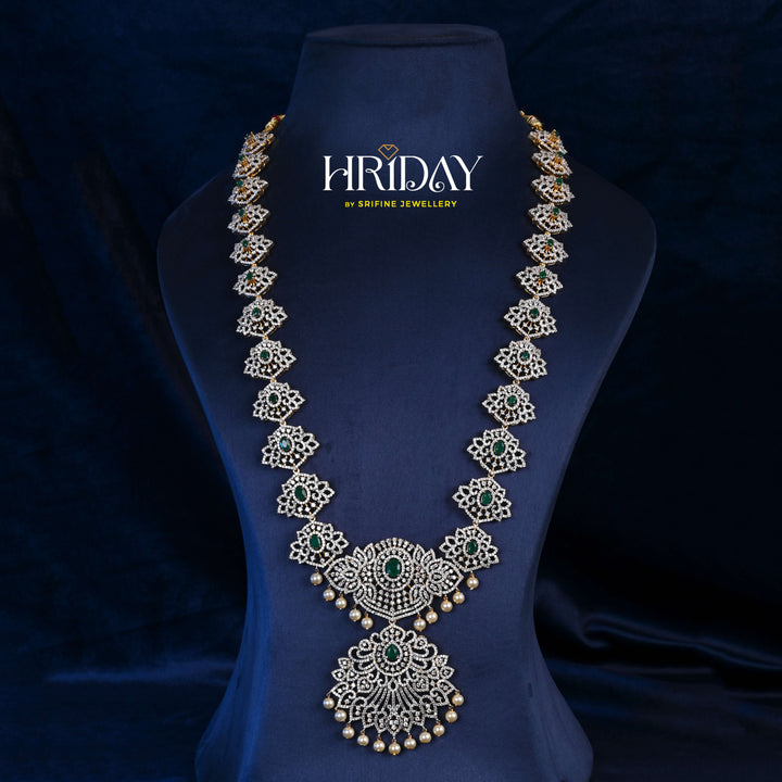 CZ Silver Emerald Necklace