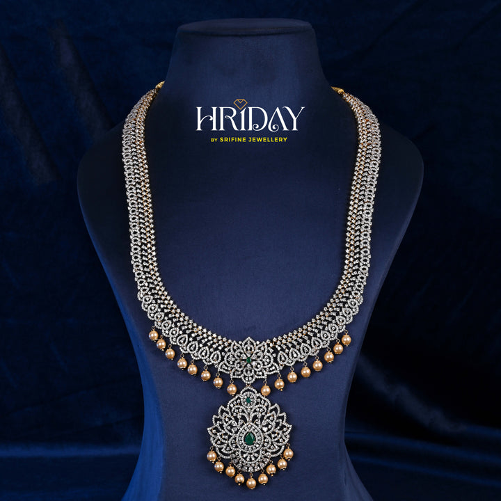 CZ Silver Emerald Necklace