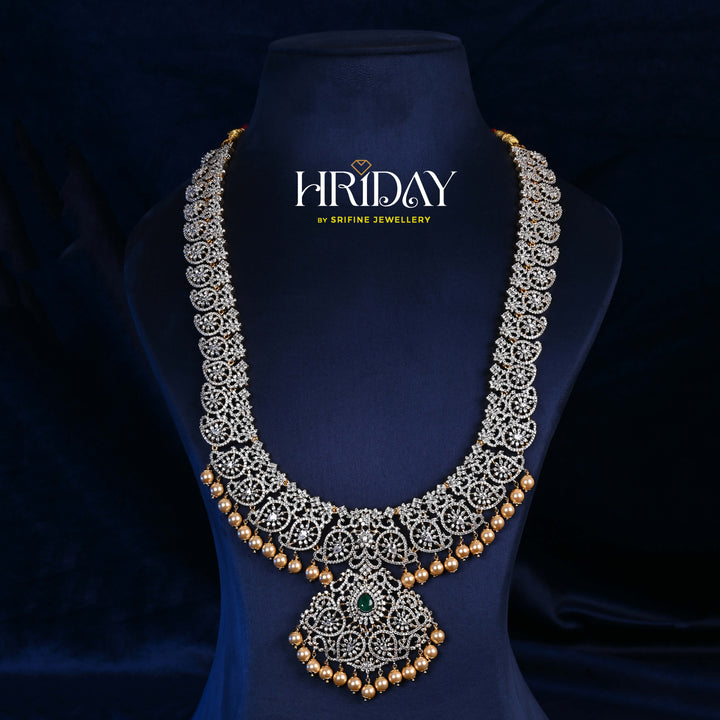 CZ Silver emerald Necklace