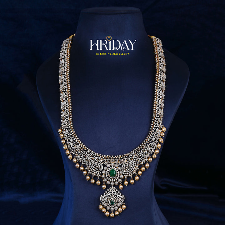 CZ Silver Emerald Necklace