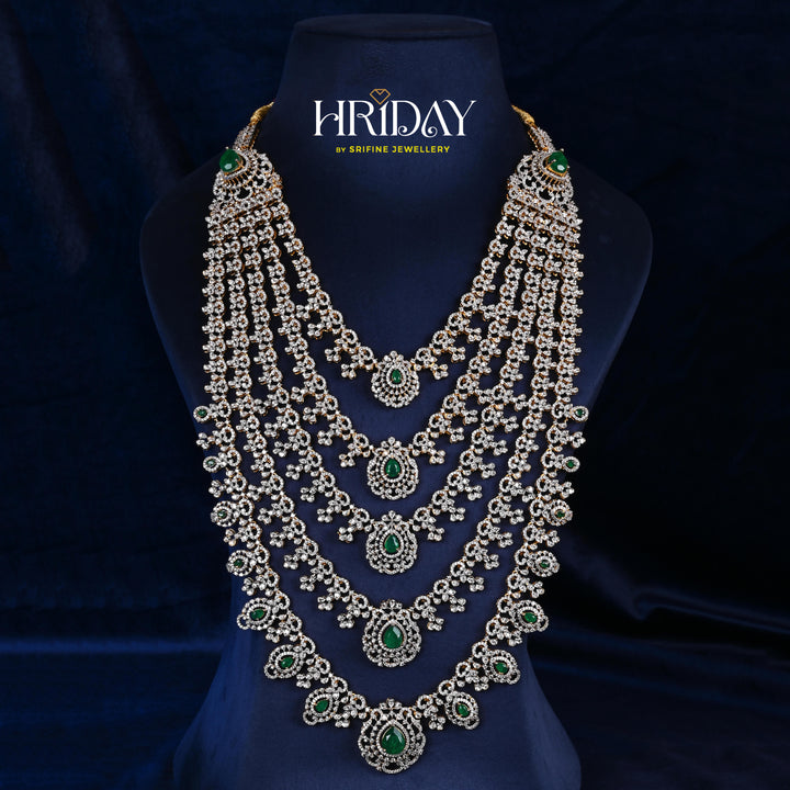 CZ Silver Emerald Necklace