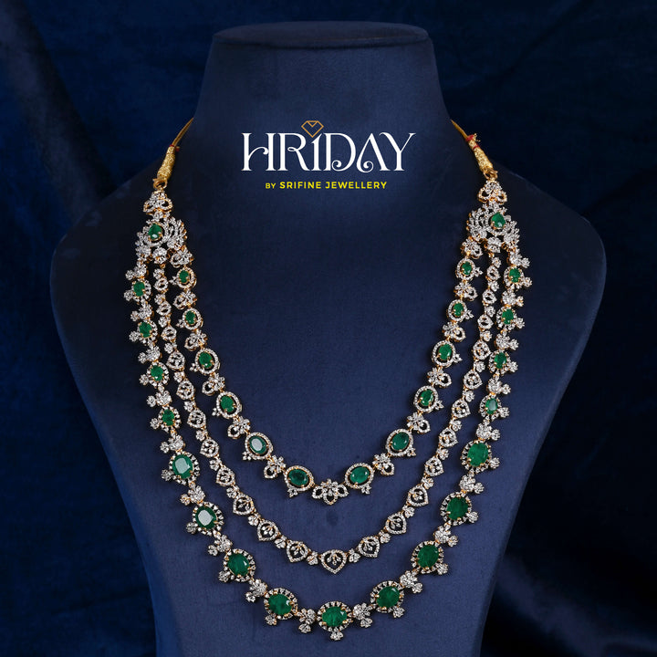 CZ Silver Emerald Necklace