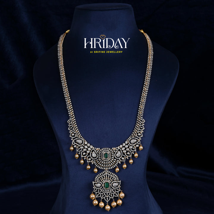 CZ Silver Emerald Necklace