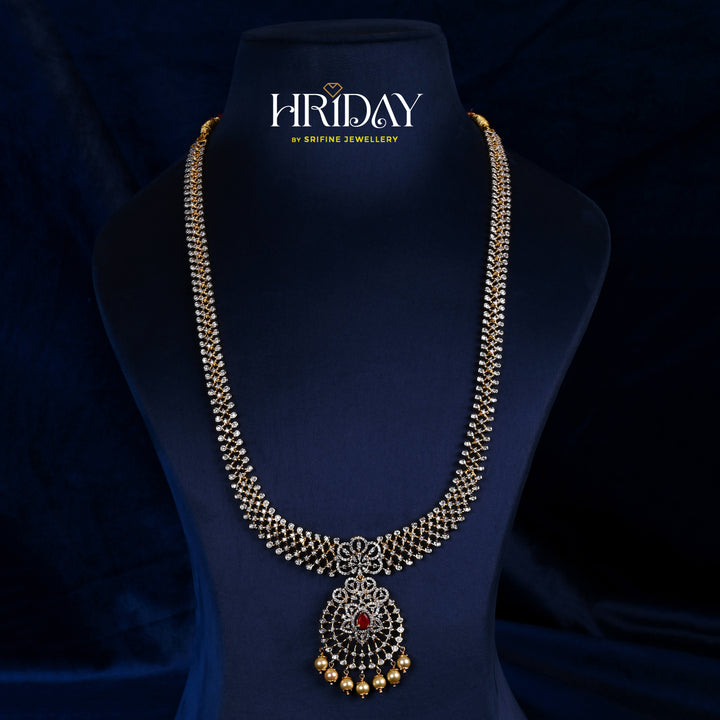 CZ Silver Ruby Necklace