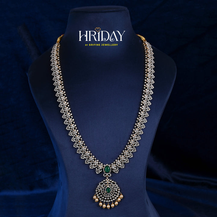 CZ Silver Emerald Necklace