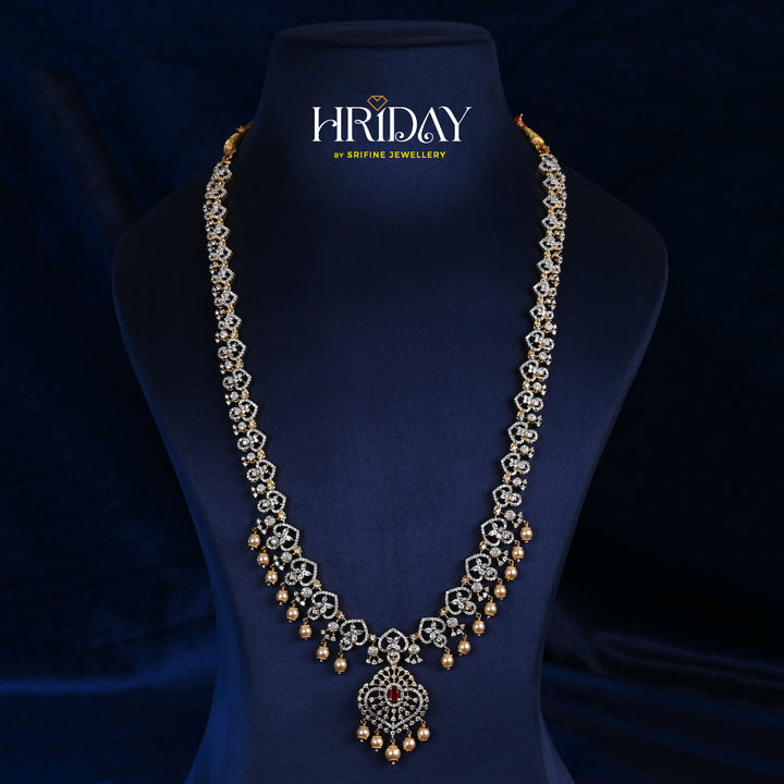 CZ Silver Ruby Necklace