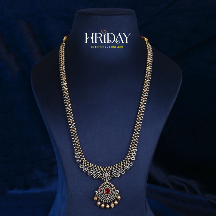 CZ Silver Ruby Necklace