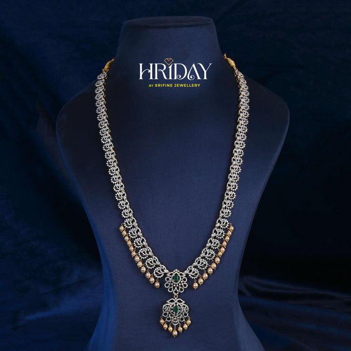 CZ Silver Emerald Necklace