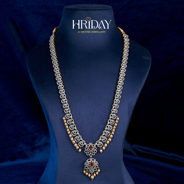 CZ Silver Ruby Necklace