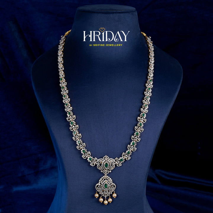 CZ Silver Emerald Necklace