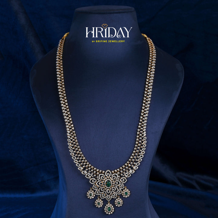 CZ Silver Emerald Necklace