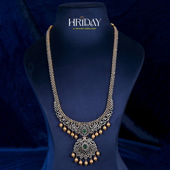 CZ Silver Emerald Necklace