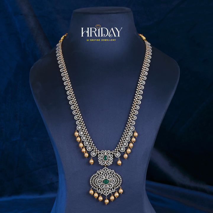 CZ Silver Emerald Necklace