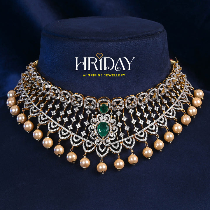 CZ Silver Emerald Choker