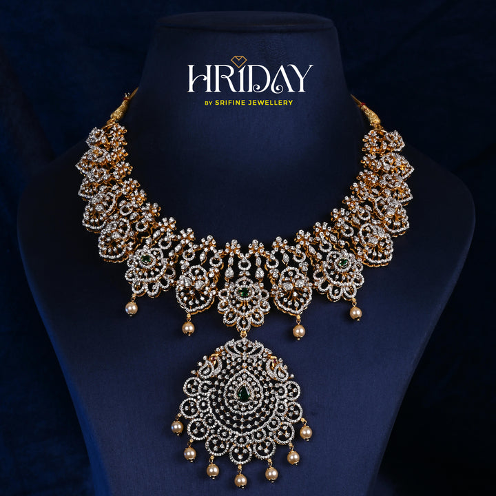 CZ Silver Emerald Necklace