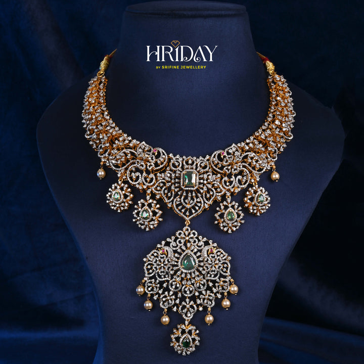 CZ Silver Emerald Necklace