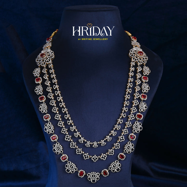 CZ Silver Ruby Necklace