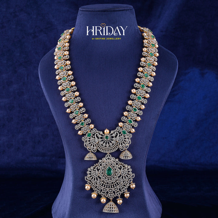 CZ Silver Emerald Necklace