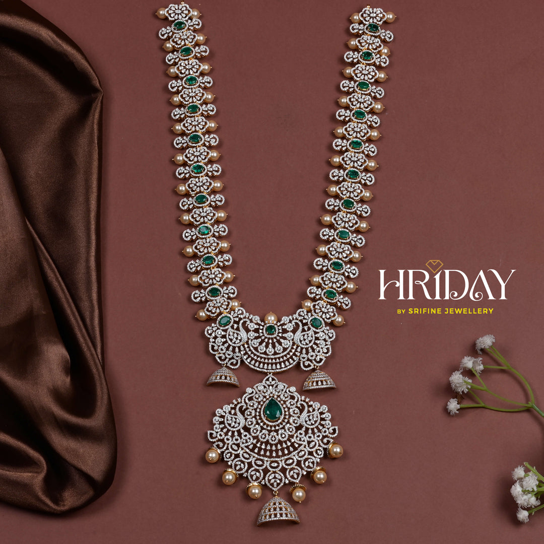 CZ Silver Emerald Necklace