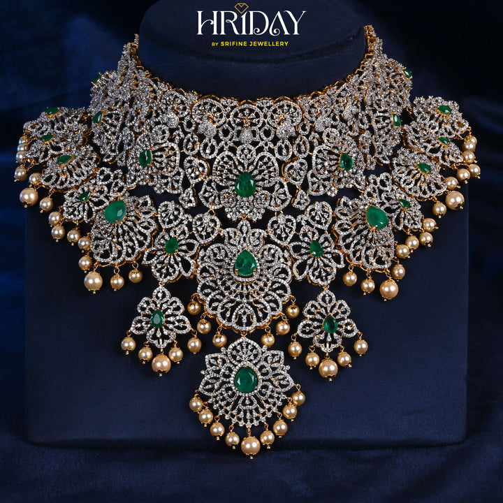 CZ Silver Emerald Choker