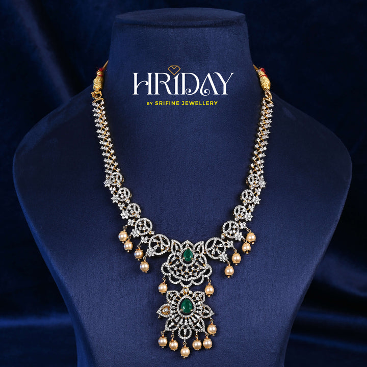 CZ Silver Emerald Necklace