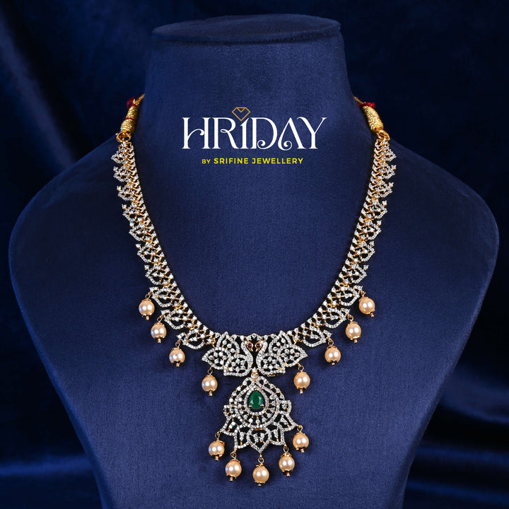 CZ Silver Emerald Necklace