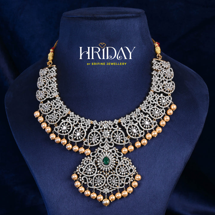 CZ Silver Emerald Necklace