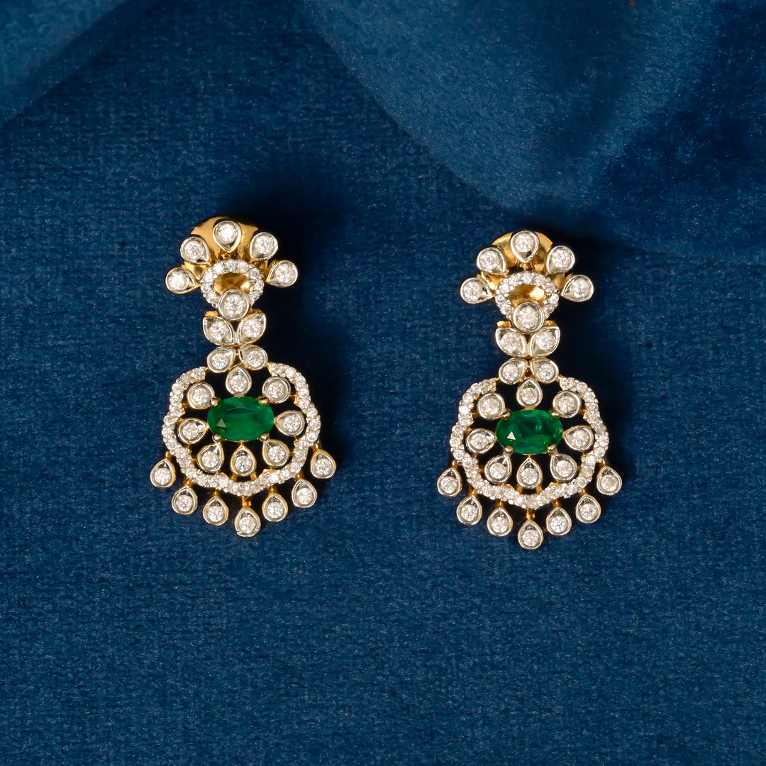 CZ Silver Emerald Necklace