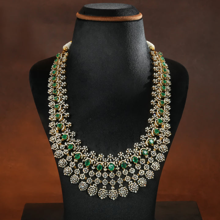 CZ Silver Emerald Necklace