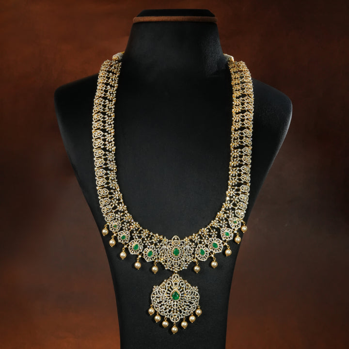 CZ Silver Emerald Necklace