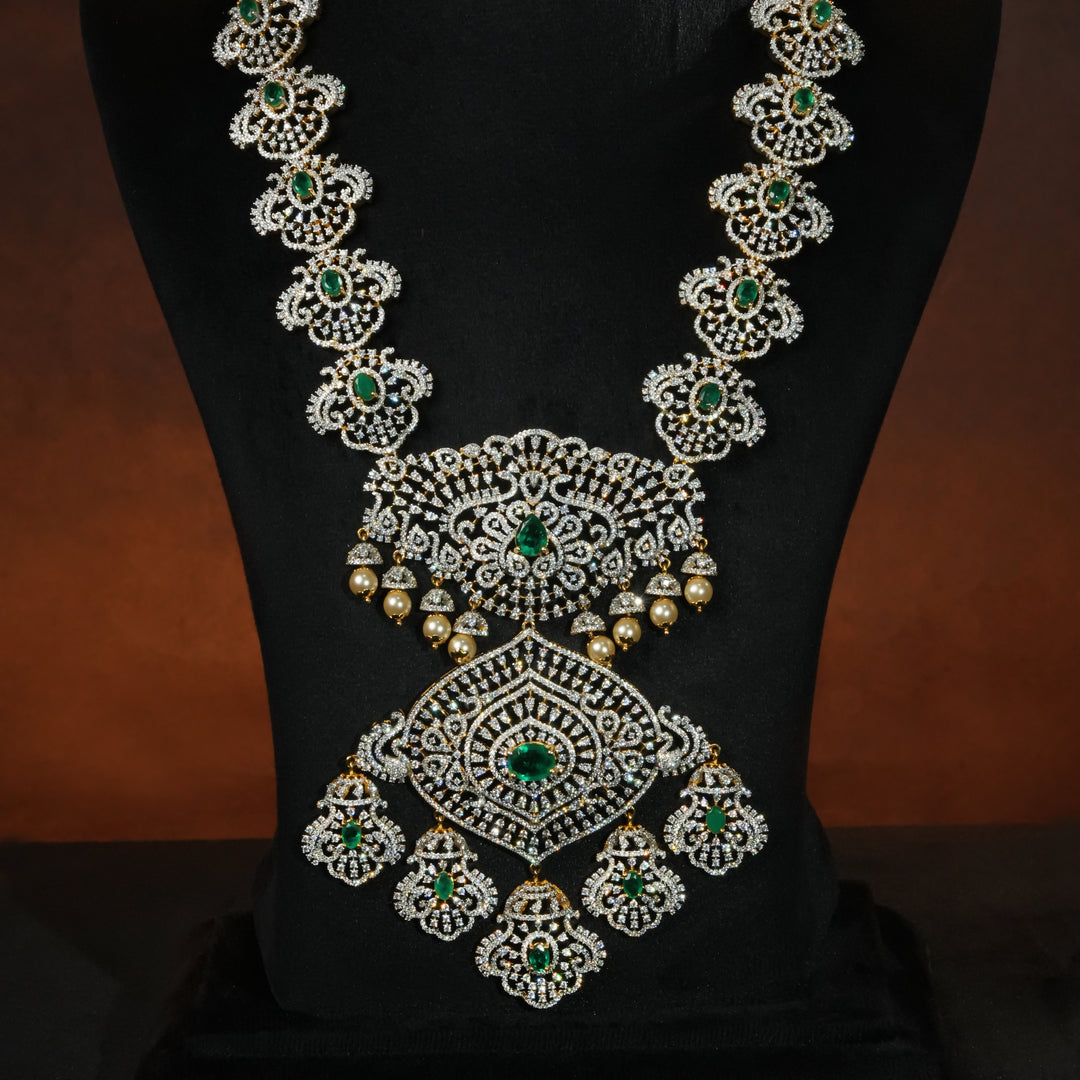CZ Silver Emerald Necklace