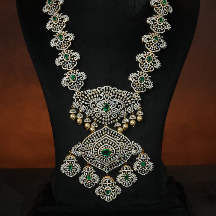 CZ Silver Emerald Necklace