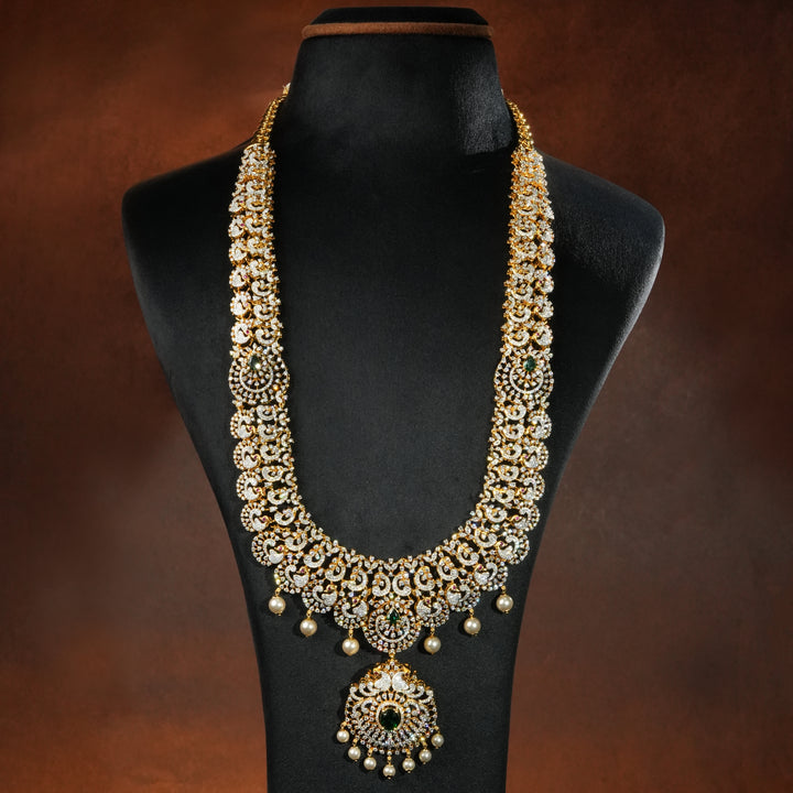 CZ Silver Emerald Necklace