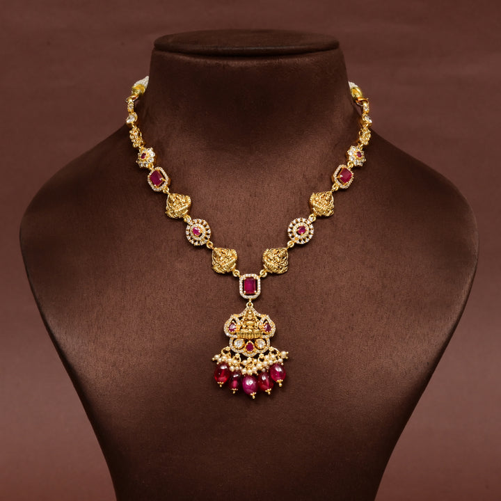 Silver Temple Nakshi Necklace