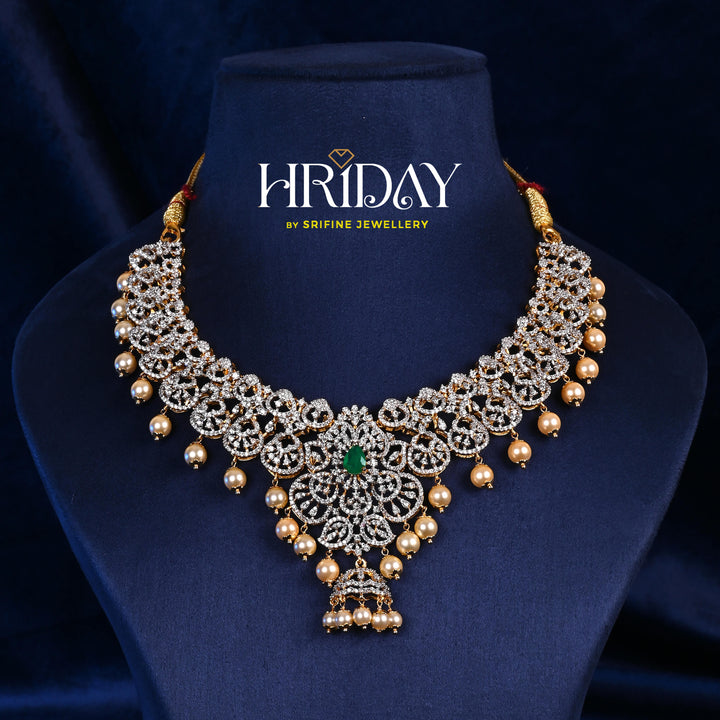 CZ Silver Emerald Necklace