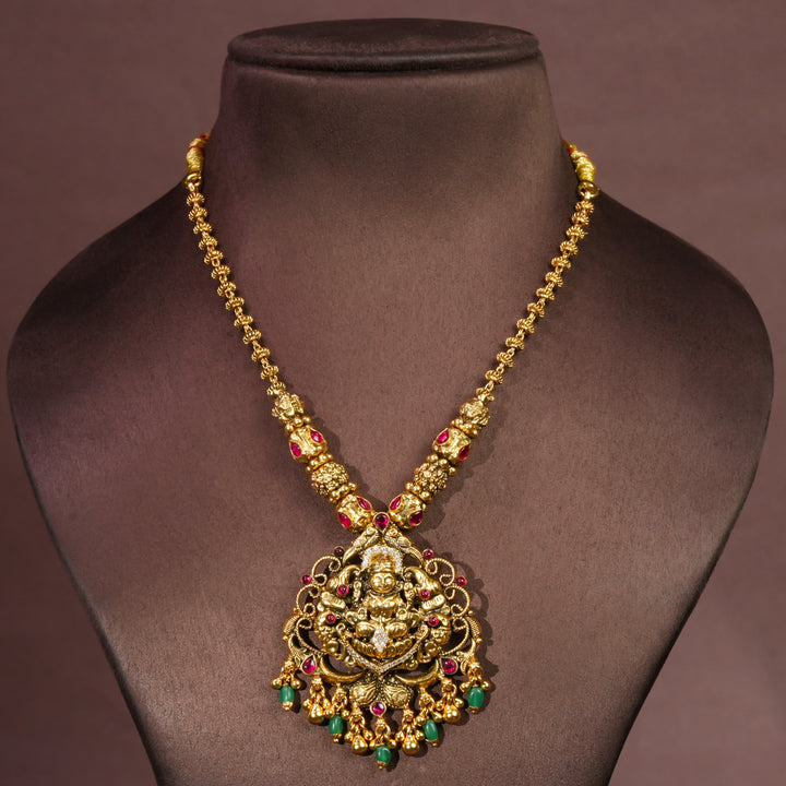 Silver Temple Nakshi Necklace