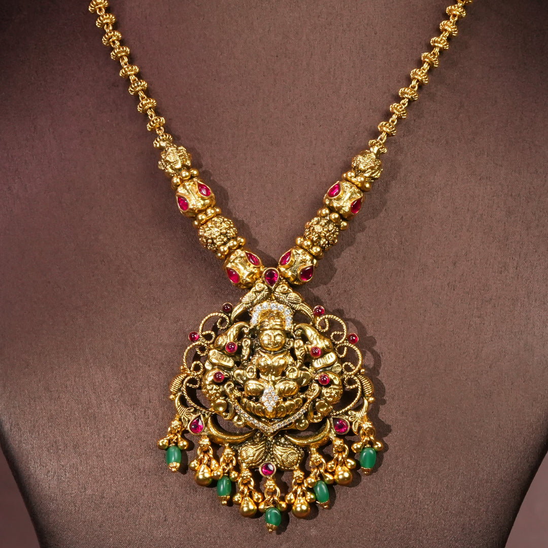 Silver Temple Nakshi Necklace