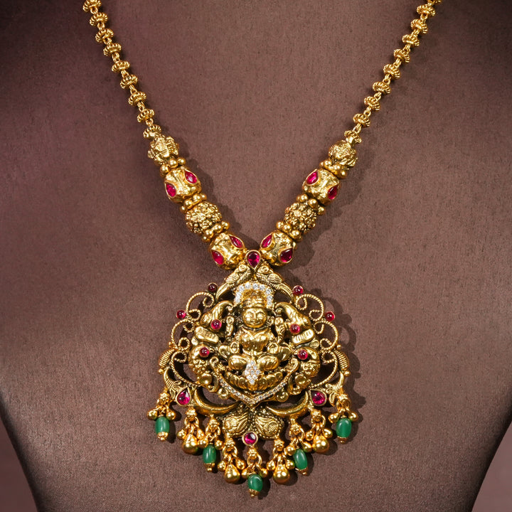 Silver Temple Nakshi Necklace