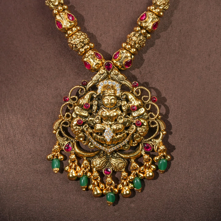 Silver Temple Nakshi Necklace