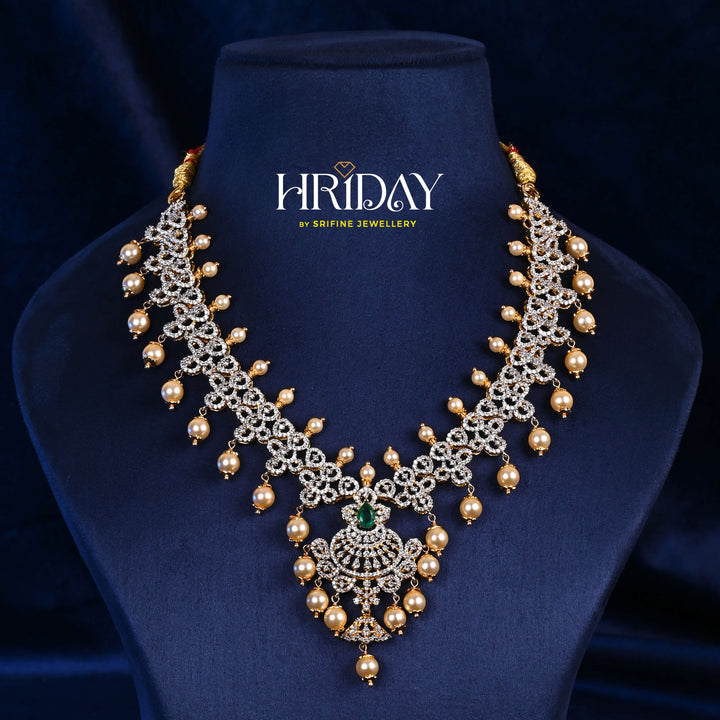 CZ Silver Emerald Necklace