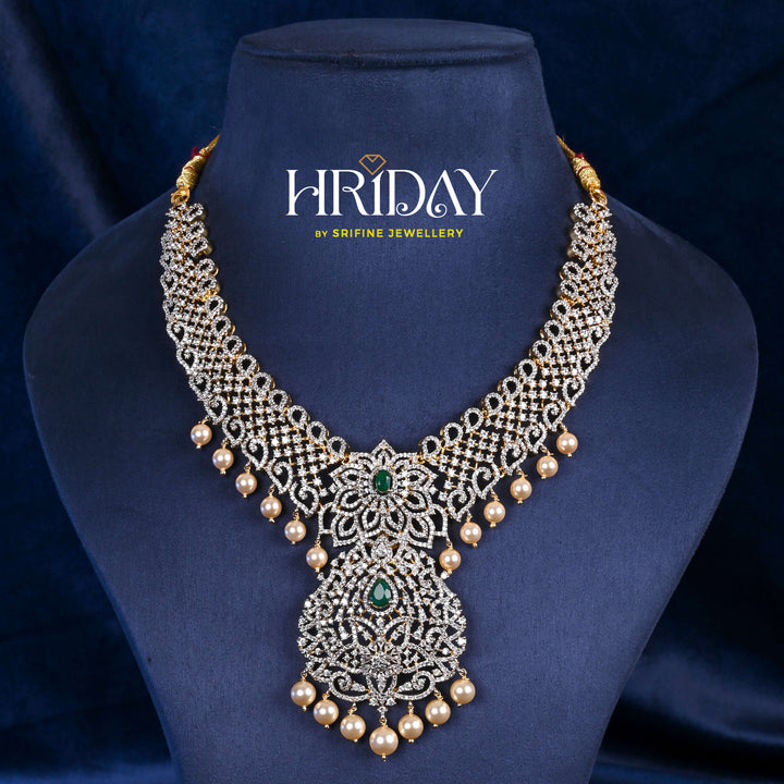 CZ Silver Emerald Necklace