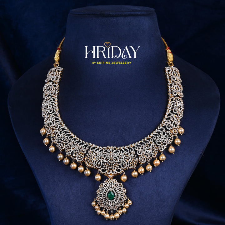 CZ Silver Emerald Necklace