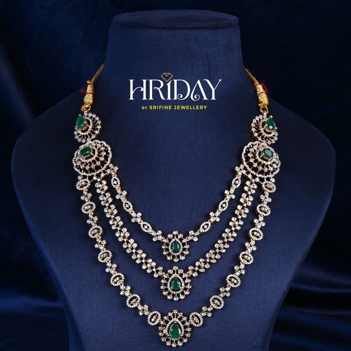 CZ Silver Emerald Necklace