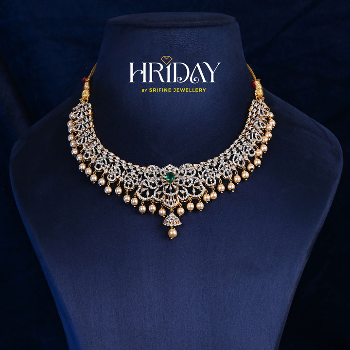 CZ Silver Emerald Necklace