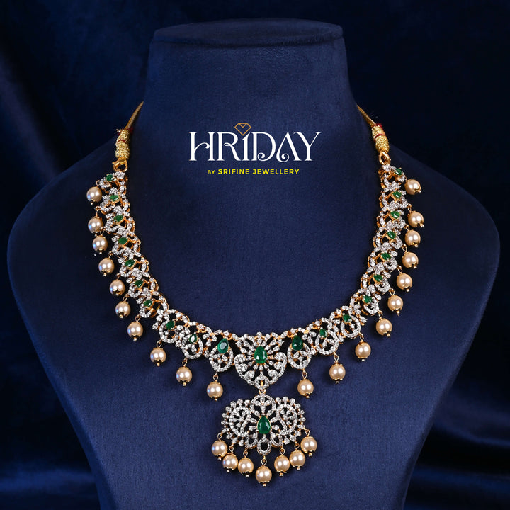 CZ Silver Emerald Necklace